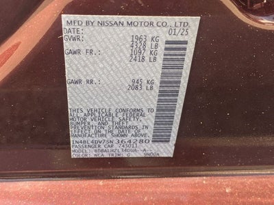 2025 Nissan Altima SV FWD