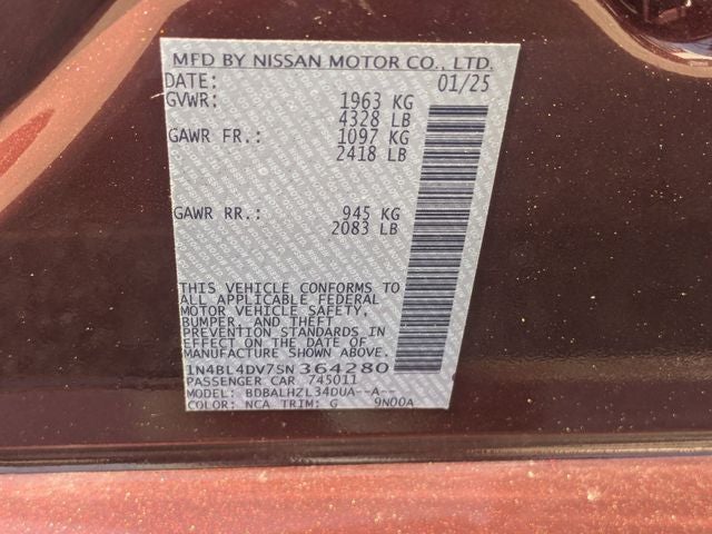 2025 Nissan Altima SV FWD