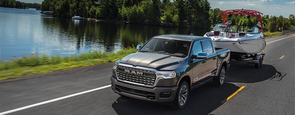 2025 RAM 1500 Towing a Boat