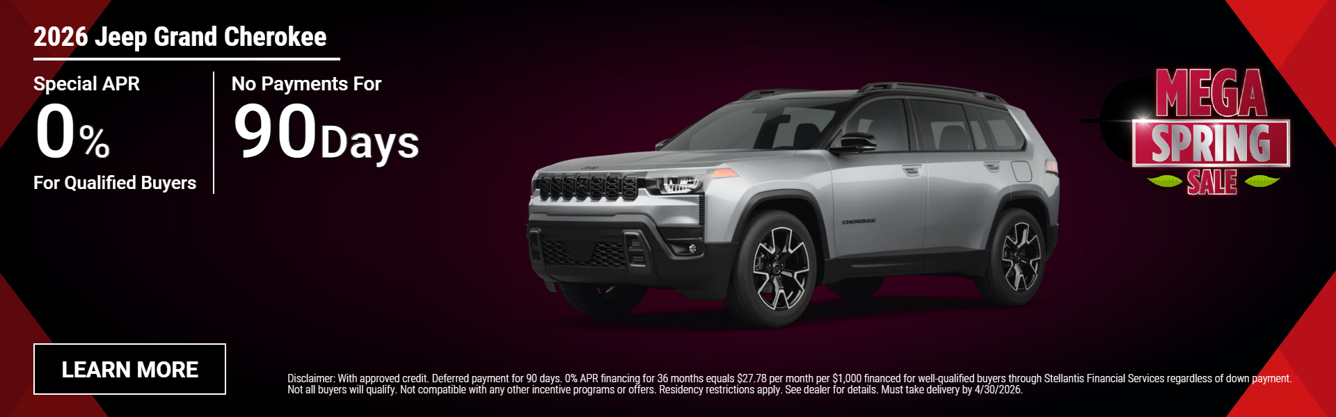 2026 Jeep Grand Cherokee 0% APR