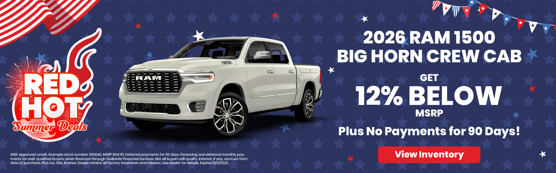 2026 Ram 1500 Big Horn Crew Cab Get 12% Below MSRP