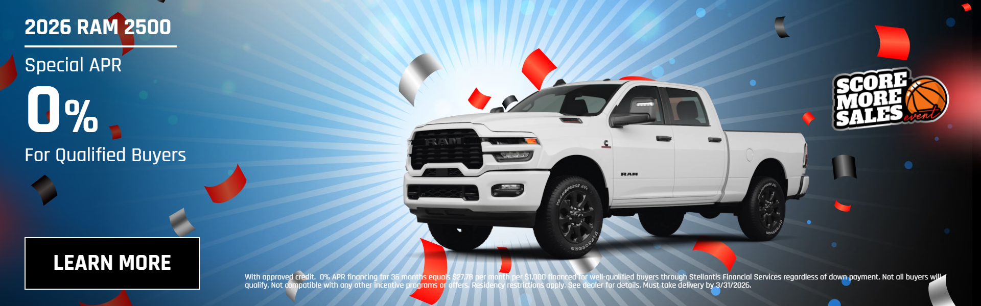 2026 Ram 2500 0% APR for 36 months!