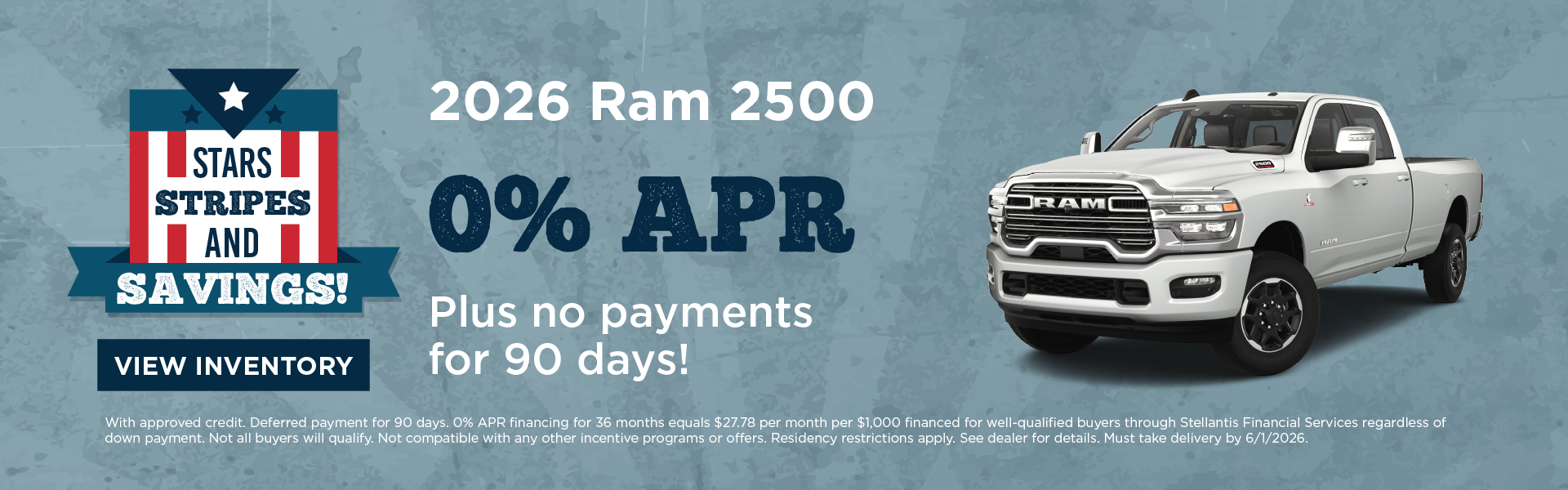 2026 Ram 2500 0% APR